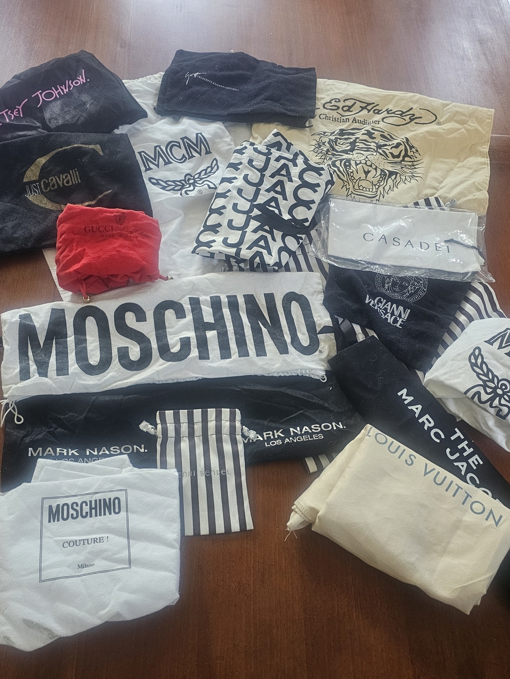 Assorted Designer Dust Bags - Moschino Prominent